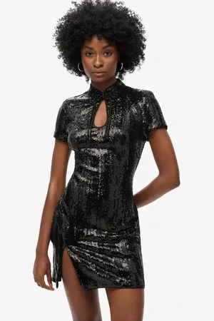 Superdry Mandarin Sequin Mini Dress