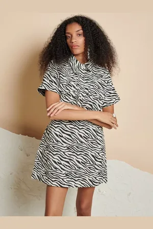 Ghospell Zia Zebra Mini Dress