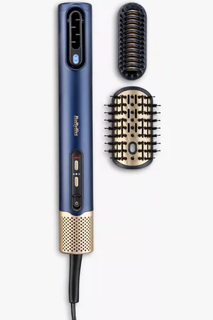 BaByliss Paris Air Wand Hair Dryer, Straightener and Styler All-in-One, Navy/Gold