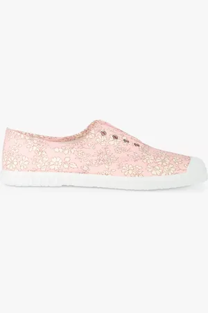 FrenchTrotters Hampton Plum Betsy Print Canvas Plimsolls