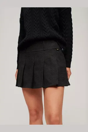 Superdry Low Rise Check Pleated Mini Skirt
