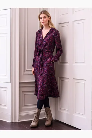 CELTIC & CO. Print Tie Front Shirt Dress