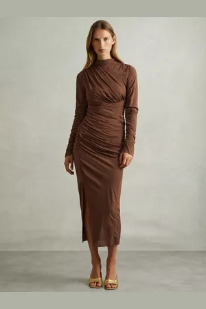 Reiss Kelly Ruched Bodycon Midi Dress