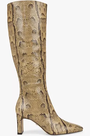 Sam Edelman Sylvia 2 Snake Effect Leather Knee High Boots