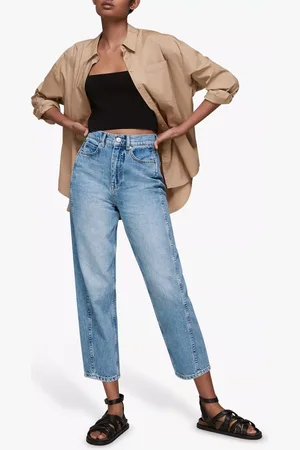 Whistles High Waist Barrel Leg Jeans