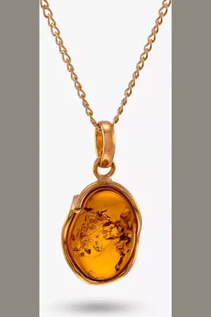 Be-Jewelled Organic Baltic Amber Pendant Necklace