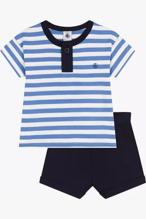 Petit Bateau Baby Stripe T-Shirt & Shorts Set