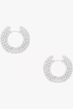 AllSaints Faux Pearl Chunky Huggie Hoop