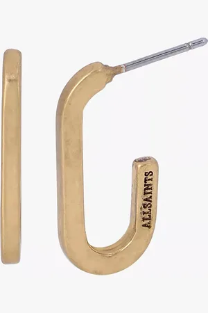 AllSaints Minimal Small Oval Open Hoop Earrings
