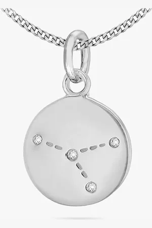 IBB Personalised Cancer Star Sign Disc Pendant Necklace
