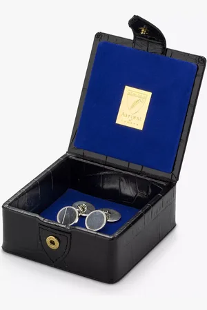 ASPINAL OF LONDON Small Stud Croc Leather Box