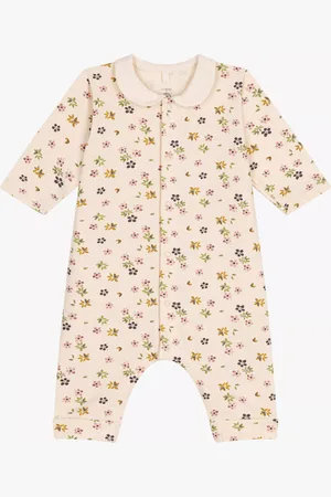 Petit Bateau Baby Cotton Fleece Floral Print Bodysuit