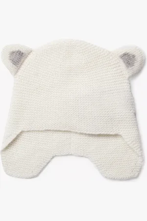 FrenchTrotters Newborn Wool and Cashmere Blend Teddy Hat