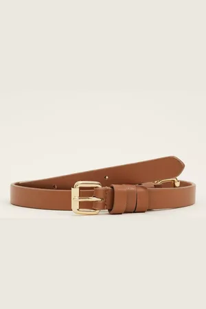 Phase Eight Double Buckle Slim Leather Belt