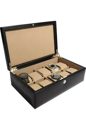 Dulwich Designs Windsor Leather 10 Piece Watch Box