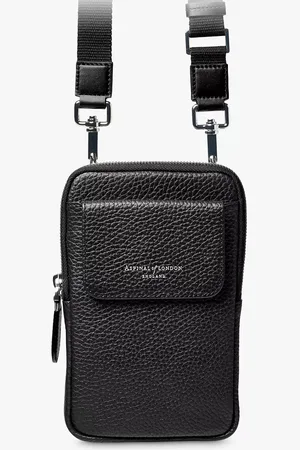 ASPINAL OF LONDON Reporter Pebble Leather Crossbody Phone Bag