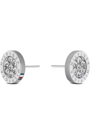 Tommy Hilfiger Crystal Enamel Flag Stud Earrings
