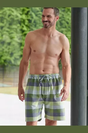 British Boxers Check Brushed Cotton Pyjama Shorts