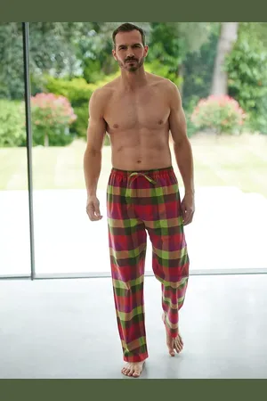 British Boxers Check Brushed Cotton Pyjama Trousers
