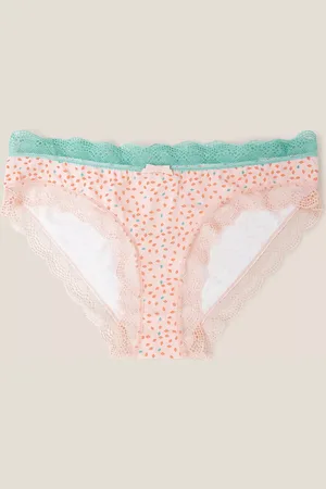 White Stuff Lace Detailing Abstract Knickers