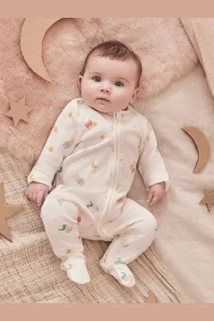Mori Peppa Pig Baby Printed Sleepsuit, White/Multi