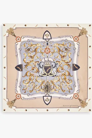 ASPINAL OF LONDON Signature Shield Silk Square Scarf