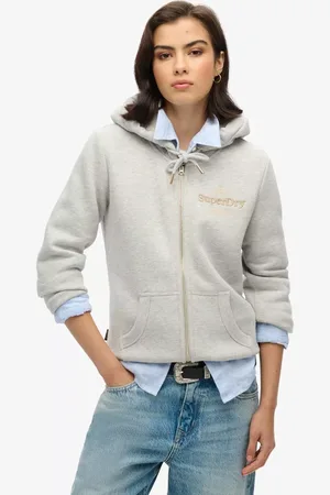 Superdry Luxe Metallic Logo Zip Hoodie