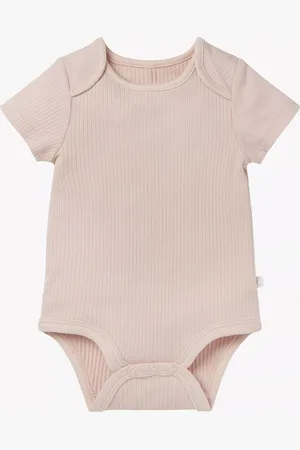 Mori Baby Ribbed Short Sleeve Bodysuit