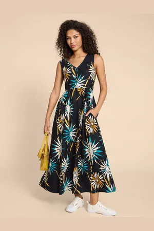 White Stuff Gigi Linen Blend Maxi Dress