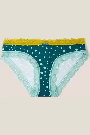 White Stuff Lace Detailing Spot Knickers