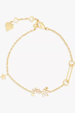Wanderlust + Co Star Cubic Zirconia Charm Chain Bracelet