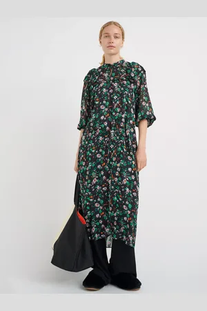INWEAR Secia Floral 3/4 Sleeve Midi Dress