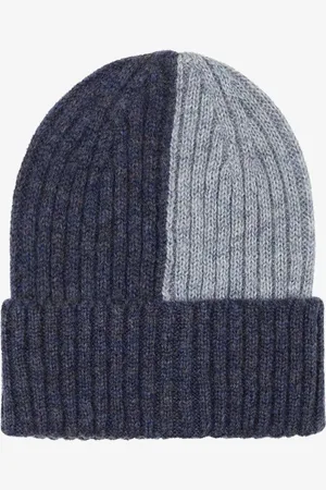 Unmade Copenhagen Larna Colour Block Wool Blend Beanie Hat