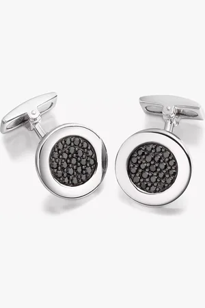 Hoxton Cubic Zirconia Round Cufflinks