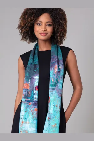 Alie Street Azra Aquatic Ombre Woven Scarf