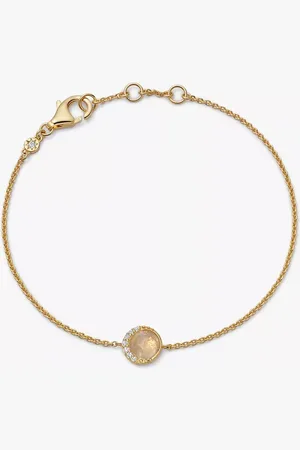 ASTLEY CLARKE Moonstone & White Sapphires Luna Chain Bracelet