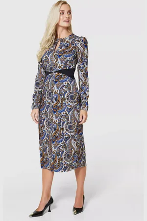 Closet Paisley Panel Midi Dress