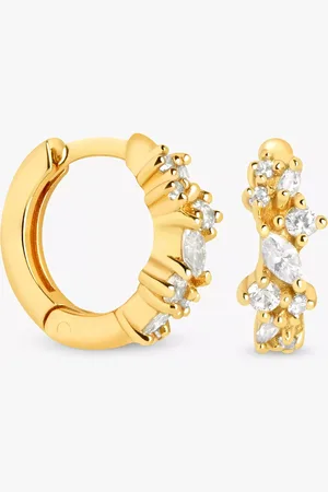 Astrid & Miyu Crystal Huggie Hoop Earrings