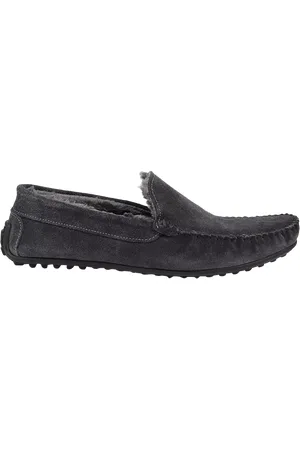 JONES BOOTMAKER Zain Suede Faux Fur Lined Slippers