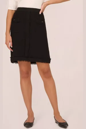 Adrianna Papell Fray Trim Pocket Skirt
