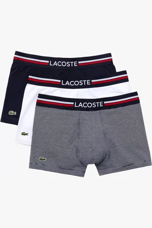 Lacoste Three Tone Colour Waistband Trunks, Pack of 3