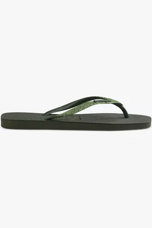 Havaianas Square Toe Glitter Flip Flops