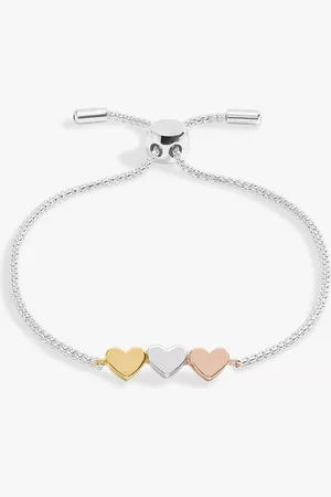Joma Jewellery Mini Hearts Charm Slider Bracelet