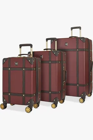 Rock & Candy Vintage 8-Wheel Hard Shell Suitcase, Set of 3