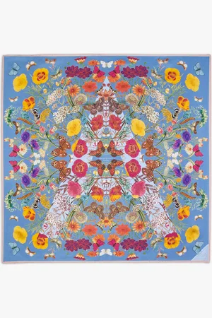 ASPINAL OF LONDON Botanical A Silk Square Scarf