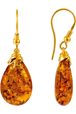 Be-Jewelled Gold Plated Sterling Silver Drop Earrings