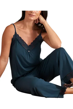 PRETTY YOU Bamboo Lace Cami Trouser Pyjama Set