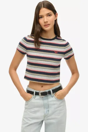 Superdry Vintage Stripe Crop T-Shirt