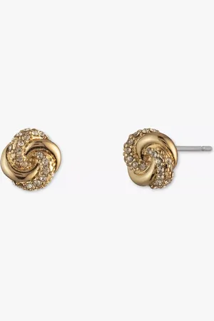 Ralph Lauren Lauren Pave Glass Knot Stud Earrings