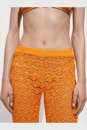 MANGO Paloms Crochet Flare Trousers